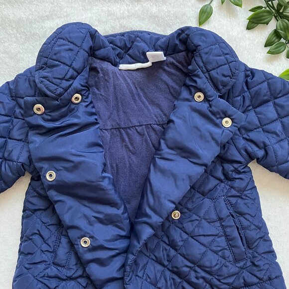 First Impressions Baby Quilted Jacket 3-6M | Navy Cozy EUC - Picture 3 of 16